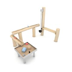 Loc de joaca interactiv cu nisip din lemn Robinia model 1
