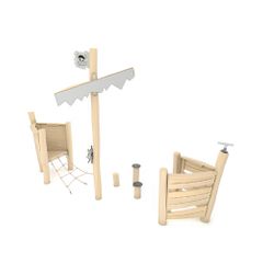 Loc de joaca de exterior din lemn Robinia model Corabia Piratilor 2