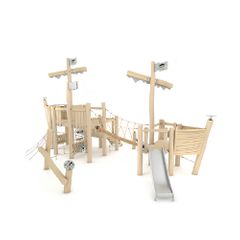 Loc de joaca de exterior din lemn Robinia model Corabia Piratilor 6