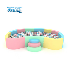 Softplay Piscina cu bile Bean Pastel