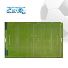 Football field with synthetic turf