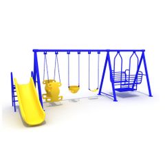 Loc de joaca incluziv model 5 albastru