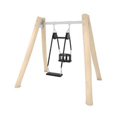 Leagan din lemn dublu Robinia Parc 2