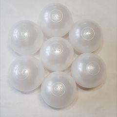 Set 500 plastic balls 7 cm white pearl
