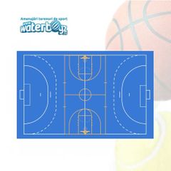 Multi-sport court with rubber surfacing