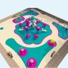 Complete outdoor playgound arrangements