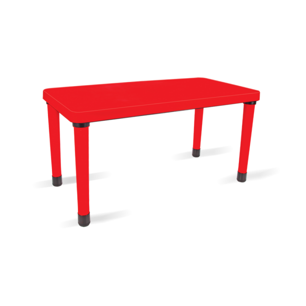 Red Rectangular Table