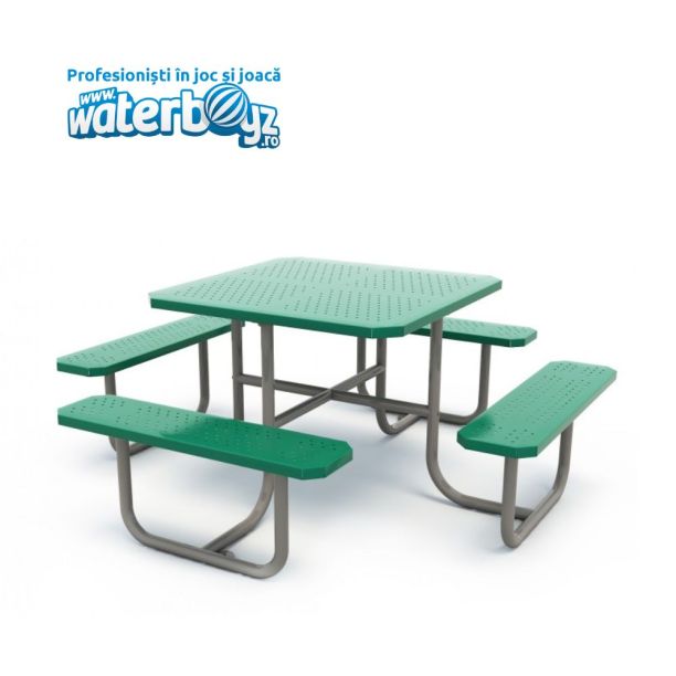 Set of 4 backless chairs and picnic table Set of 4 backless chairs and picnic table