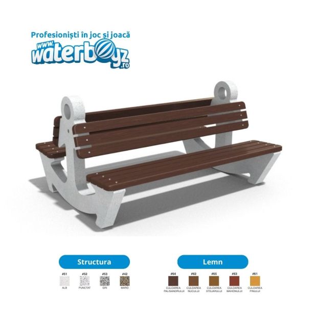 Concrete Urban Park Bench model Anchor Concrete Urban Park Bench model Anchor