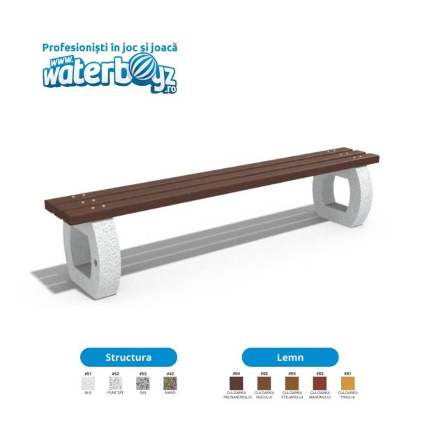 Concrete Urban Park Bench model 7 Concrete Urban Park Bench model 7