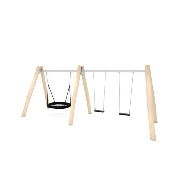 Robinia wooden swing with 3 seats Parc 11 Robinia wooden swing with 3 seats Parc 11