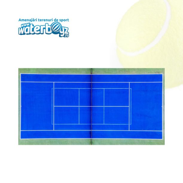 Tennis court with synthetic turf Tennis court with synthetic turf