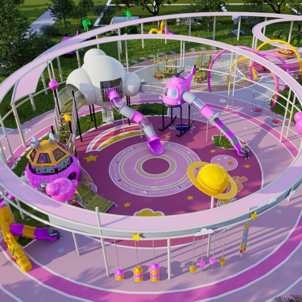 Complete oudoor playground Pink Space Complete oudoor playground Pink Space