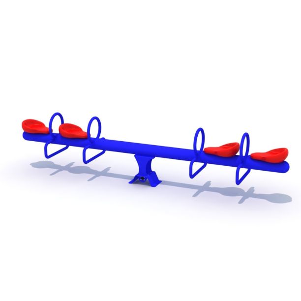 Seesaw with 4 seats model 10 blue Seesaw with 4 seats model 10 blue