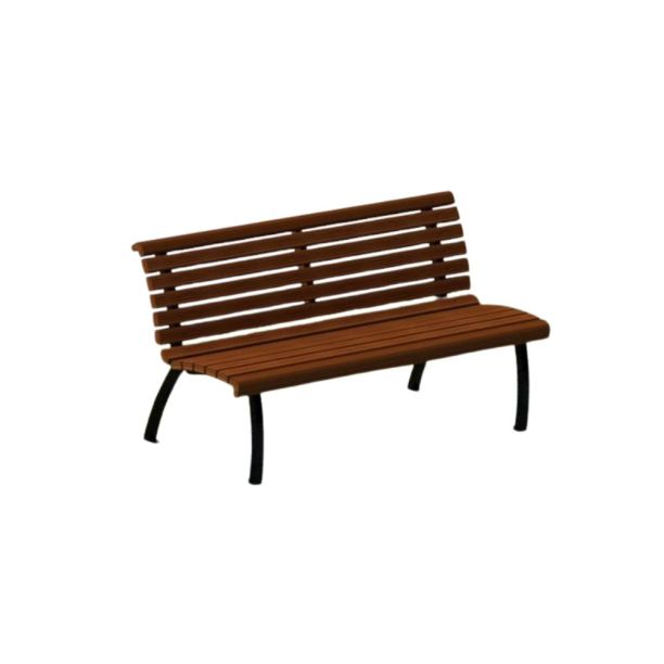Wooden park bench with backrest model 7 Wooden park bench with backrest model 7