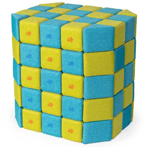 Cuburi Magnetice 3D Galben si Albastru Cuburi Magnetice 3D Galben si Albastru