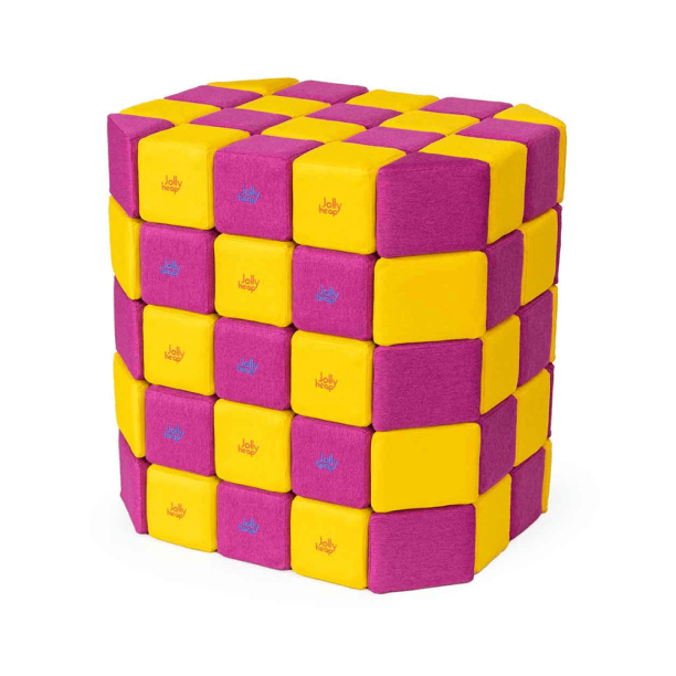 Cuburi Magnetice 3D Roz si Galben