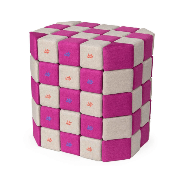 Cuburi Magnetice 3D Gri si Roz Cuburi Magnetice 3D Gri si Roz