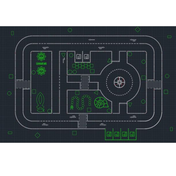 2D Figure Road circuit education 2D Figure Road circuit education