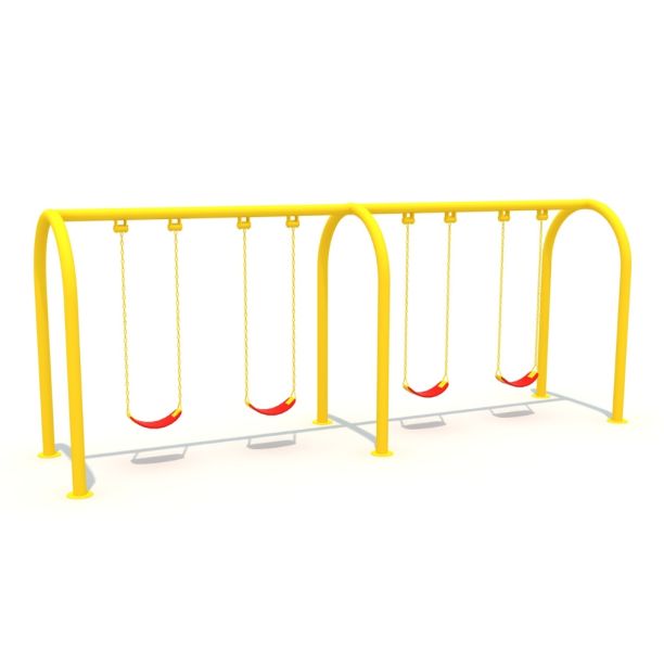 Metal swing for children with 4 seats yellow Metal swing for children with 4 seats yellow