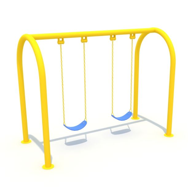 Metal swing for children model 11 yellow Metal swing for children model 11 yellow