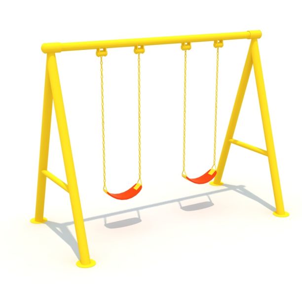 Metal swing for children model 12 yellow Metal swing for children model 12 yellow
