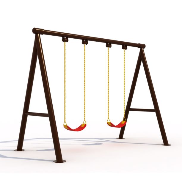 Metal swing for children model 12 brown Metal swing for children model 12 brown