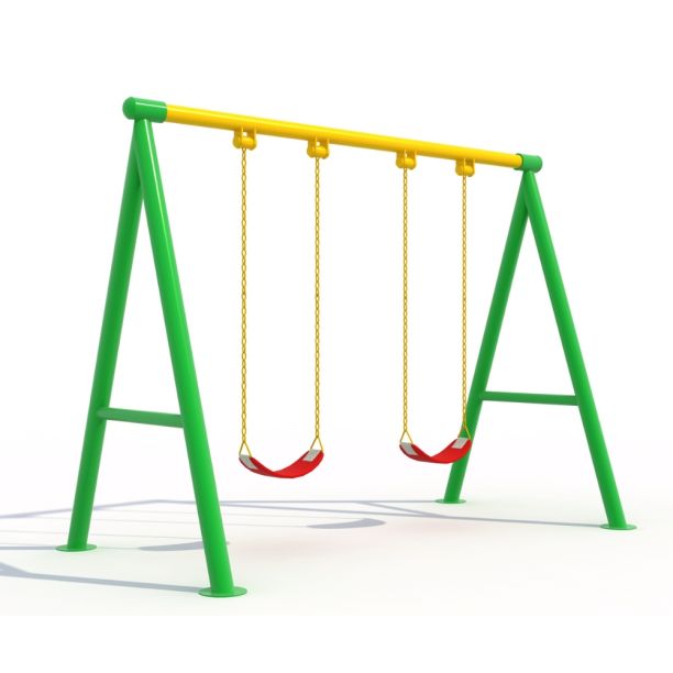 Metal swing for children model 12 green Metal swing for children model 12 green