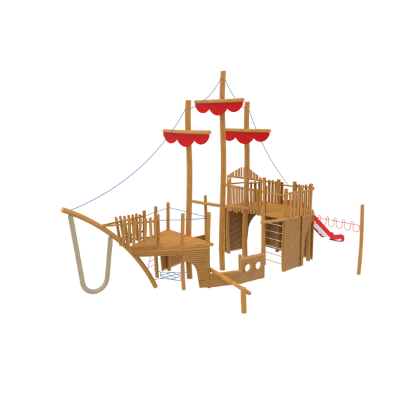Loc de joaca de exterior din lemn Naturel 6