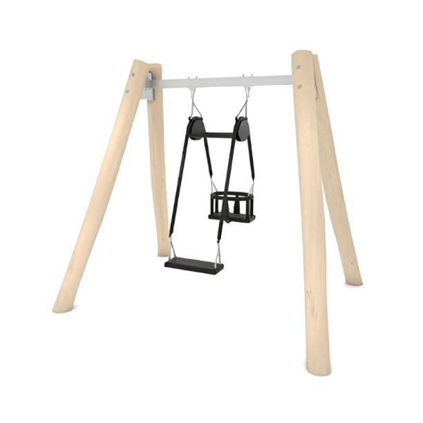 Double Wooden Swing Robinia Park 2 Double Wooden Swing Robinia Park 2