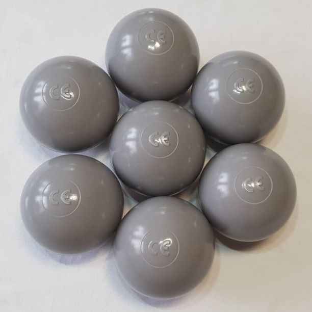 Set 500 plastic balls 7 cm light gray Set 500 plastic balls 7 cm light gray