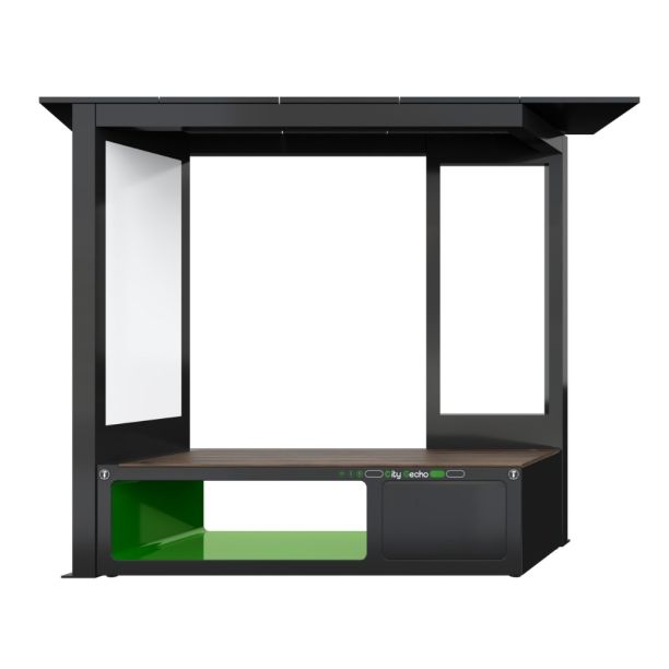 Modular smart bus shelter with solar charging Modular smart bus shelter with solar charging