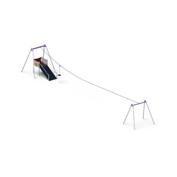 Outdoor zipline with ramp Outdoor zipline with ramp