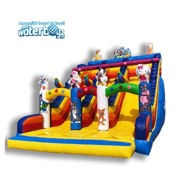 Tobogan Gonflabil Disney World cu doua pante 14*6*10 m Tobogan Gonflabil Disney World cu doua pante 14*6*10 m