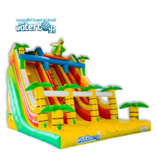 Dino Inflatable Slide with 2 slopes Rental Dino Inflatable Slide with 2 slopes Rental